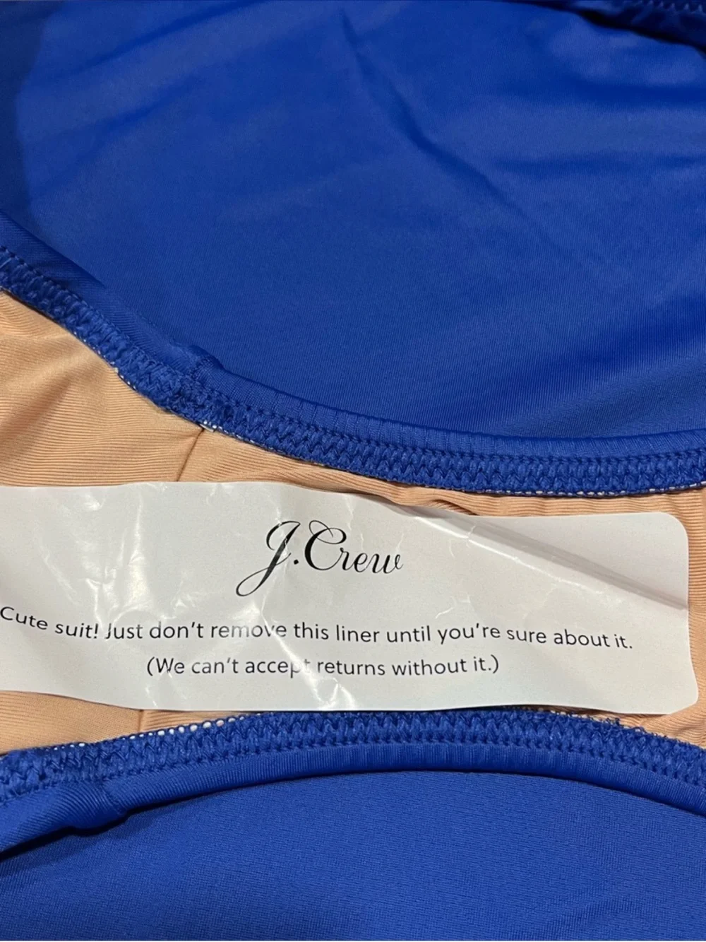 J. Crew Royal Blue Ruffle V-Neck One-Piece Swimsuit